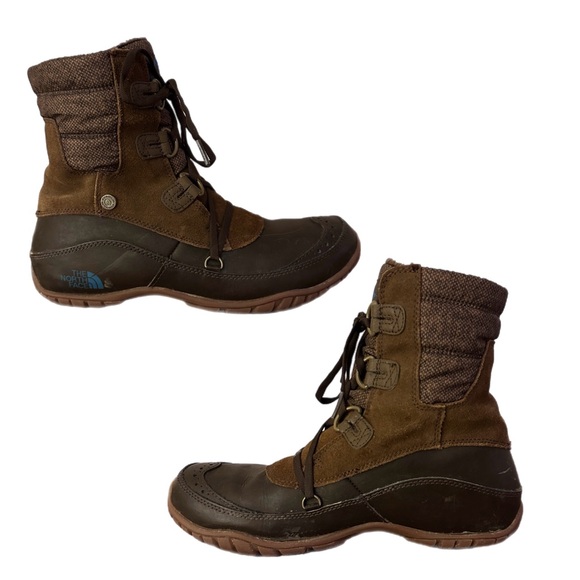 The North Face Nuptse Purna Shorty Boot Brown Women’s Size 8.5 - Picture 4 of 9